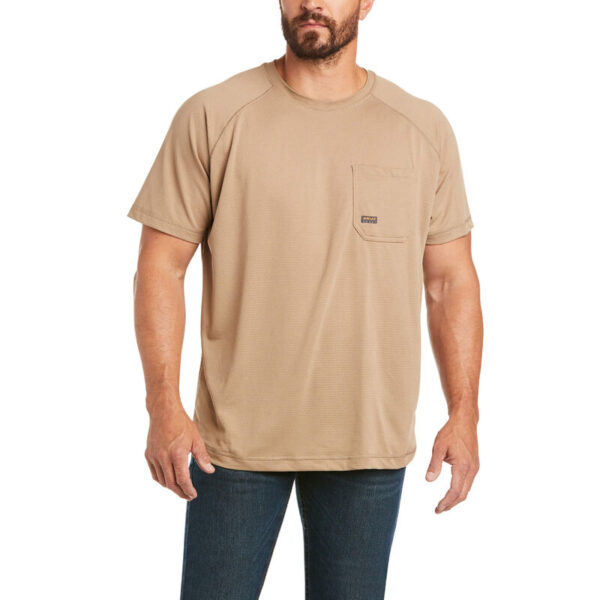 Ariat Rebar Heat Fighter T-Shirt DOE Logo Khaki 10031036