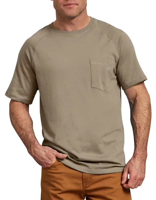Dickes Cooling Temp-iQ Performance Short Sleeve T-Shirt DOE Logo Desert Sand SS600DS