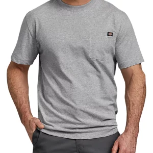 Dickies Short Sleeve Heavyweight T-Shirt DOE Logo Heather Gray WS450HG