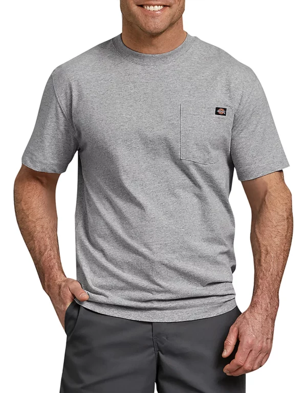 Dickies Short Sleeve Heavyweight T-Shirt DOE Logo Heather Gray WS450HG