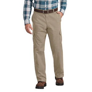 Dickies FLEX Regular Fit Ripstop Tough Max Cargo Pant DOE Logo Desert Khaki WP365RDS