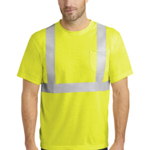 CornerStone ANSI 107 Class 2 Safety T-Shirt Yellow DOE Logo CS401LSY