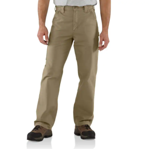 Carhartt Loose Fit Canvas Utility Work Pant DOE Logo Dark Khaki B151DKH