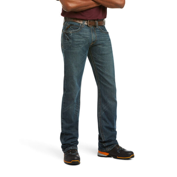 Ariat Rebar M5 Straight DuraStretch Edge Stackable Straight Leg Jean DOE Logo 10016222