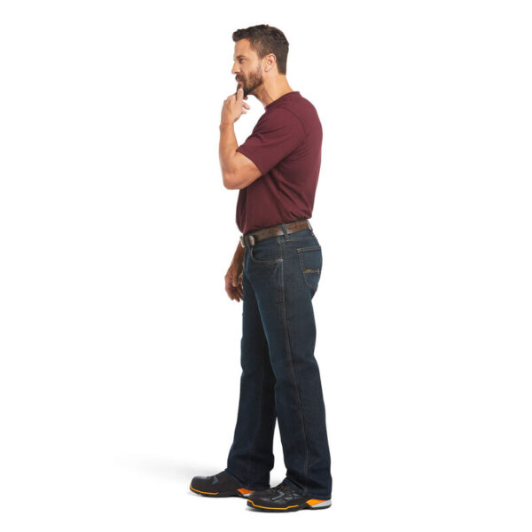 Ariat Rebar M5 Straight DuraStretch Edge Stackable Straight Leg Jean DOE Logo 10016223 - Image 3