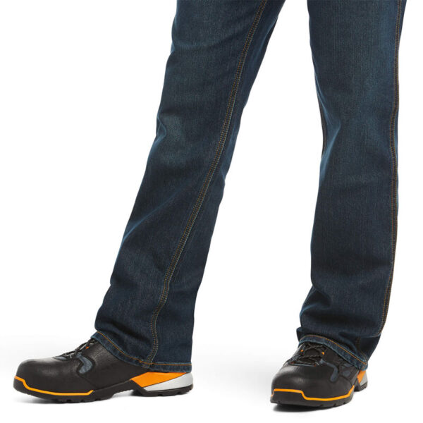 Ariat Rebar M4 Low Rise DuraStretch Workhorse Boot Cut Jean DOE Logo 10018377 - Image 4