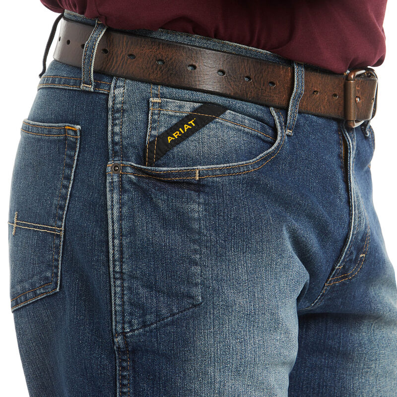 Ariat Rebar M3 Loose DuraStretch Basic Stackable Straight Leg Jean DOE Logo 10022605 - Image 3