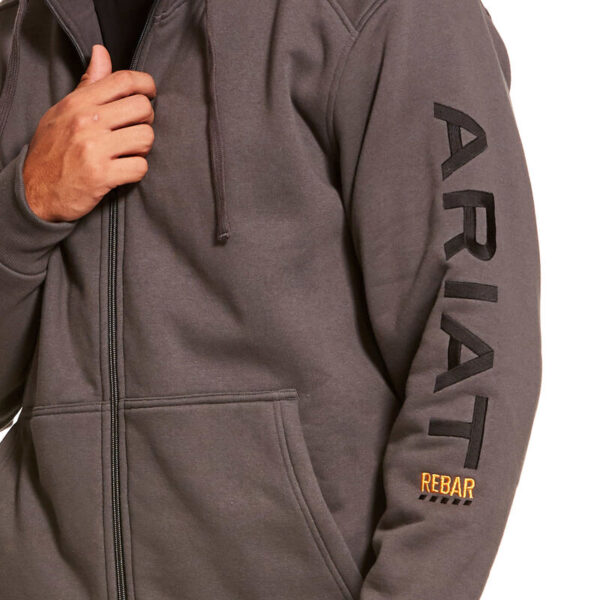Ariat Rebar All-Weather Full Zip Hoodie DOE Logo 10027800 - Image 2