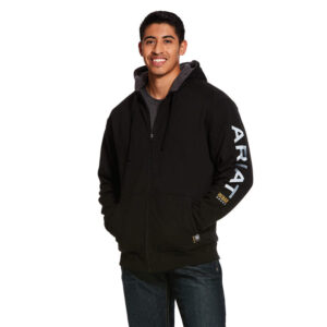 Ariat Rebar All-Weather Full Zip Hoodie DOE Logo 10027833