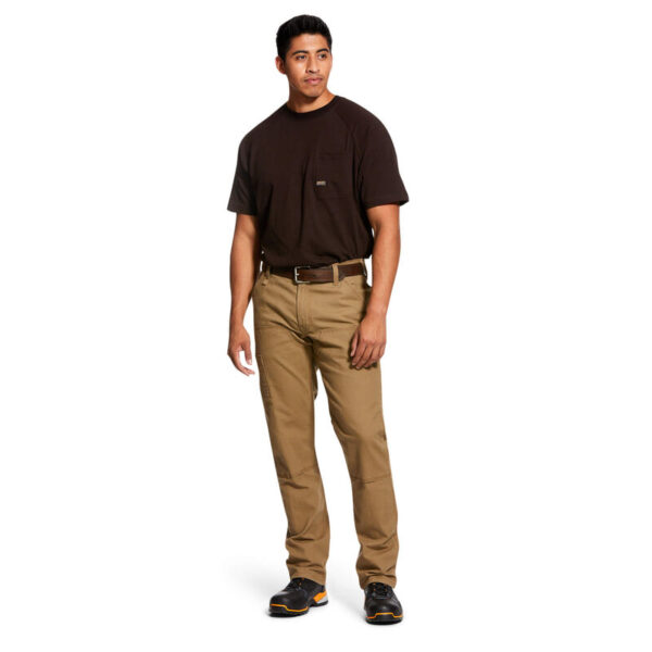 Ariat Rebar M4 Low Rise DuraStretch Made Tough Double Front Stackable Straight Leg Pant DOE Logo 10030232 - Image 3