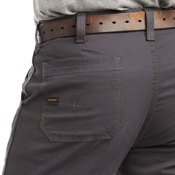 Ariat Rebar M4 Low Rise Durastretch Made Tough Double Front Stackable Straight Leg Pant DOE Logo 10030234 - Image 4
