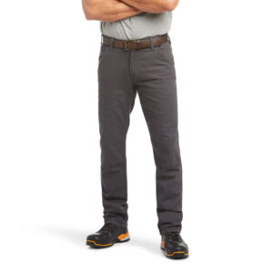 Ariat Rebar M4 Low Rise Durastretch Made Tough Double Front Stackable Straight Leg Pant DOE Logo 10030234