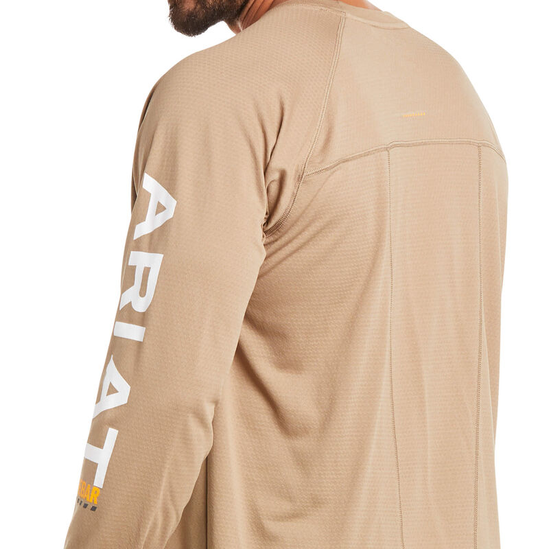 Ariat Rebar Heat Fighter T-Shirt Khaki DOE Logo 10031030 - Image 4