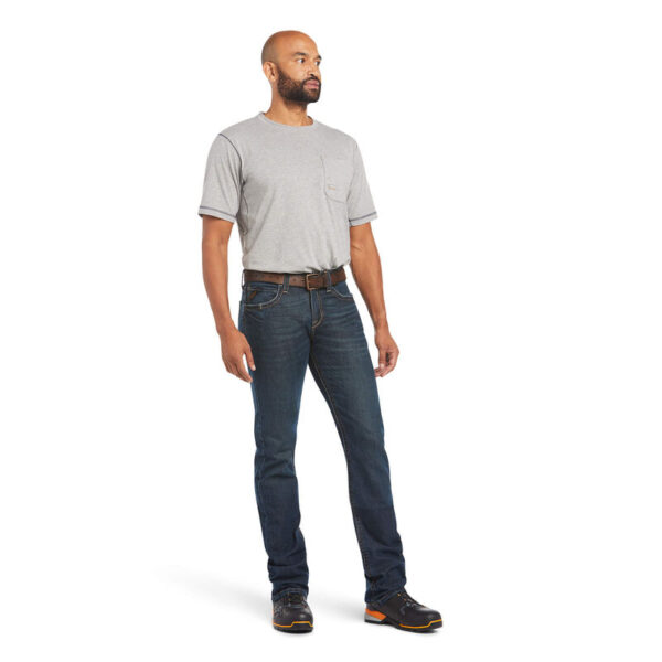 Ariat Rebar M7 DuraStretch Edge Stackable Straight Leg Jean DOE Logo 10034628 - Image 3