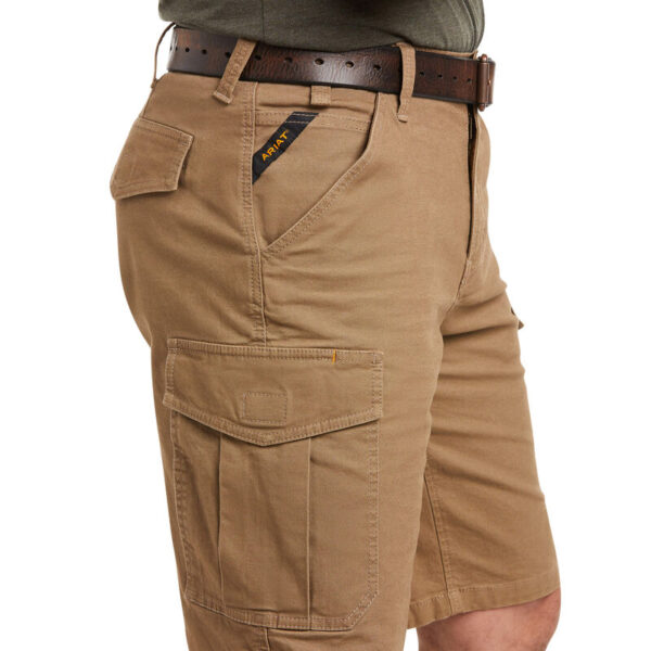 Ariat Rebar DuraStretch Made Tough Cargo Short DOE Logo 10034680 - Image 4