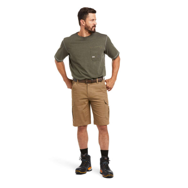 Ariat Rebar DuraStretch Made Tough Cargo Short DOE Logo 10034680 - Image 3