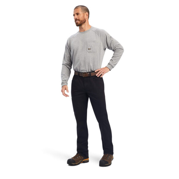Ariat Rebar M4 Low Rise DuraStretch Made Tough Stackable Straight Leg Pant DOE Logo 10041083 - Image 3