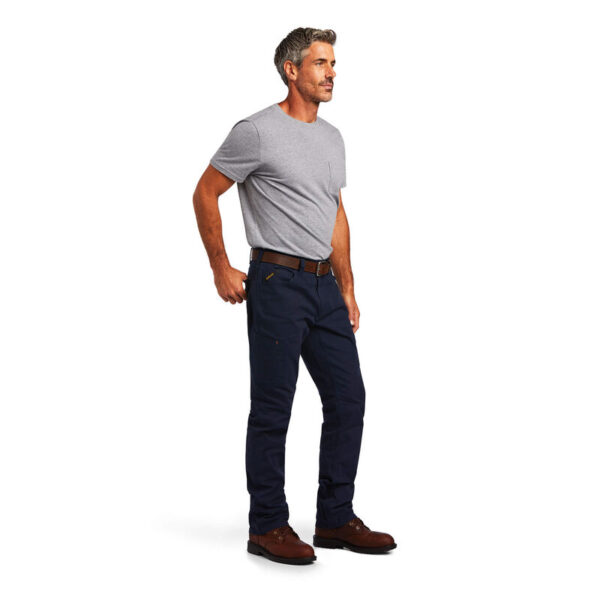 Ariat Rebar M4 Low Rise DuraStretch Made Tough Stackable Straight Leg Pant DOE Logo 10041084 - Image 2