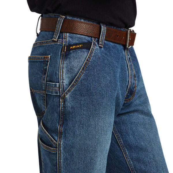 Ariat Rebar M4 Low Rise DuraStretch Workhorse Boot Cut Jean DOE Logo 10041086 - Image 2