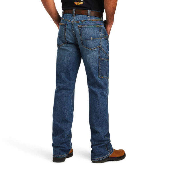 Ariat Rebar M4 Low Rise DuraStretch Workhorse Boot Cut Jean DOE Logo 10041086 - Image 4