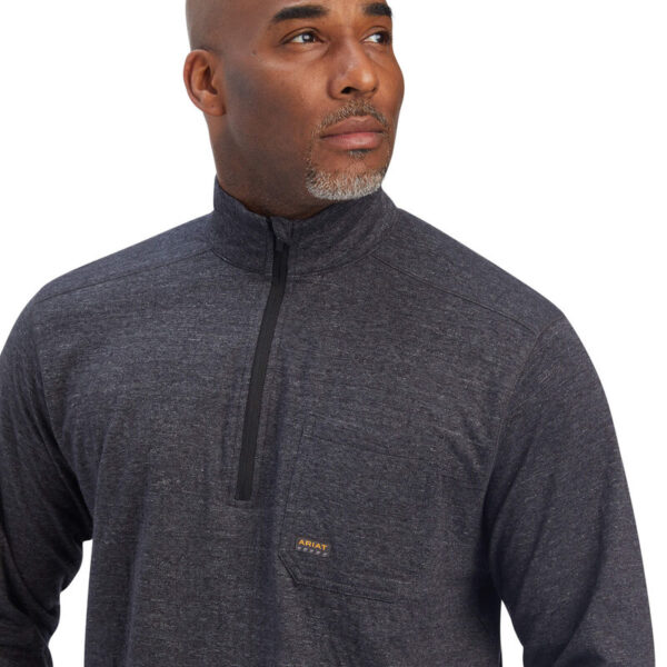 Ariat Rebar Foundation 1/4 Zip Shirt DOE Logo 10041415 - Image 2