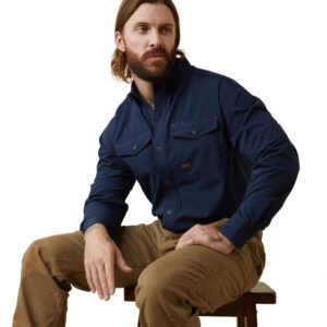 Ariat Made Tough VentTEK DuraStretch Work Shirt DOE Logo 10043835