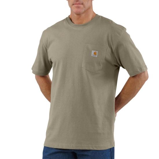 Carhartt Loose Fit Heavyweight Short-Sleeve Pocket T-Shirt DOE Logo Desert K87-DSRT