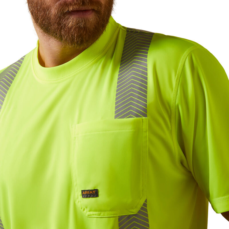 Ariat Rebar Hi-Vis ANSI T-Shirt Yellow DOE Logo 10039196 - Image 4