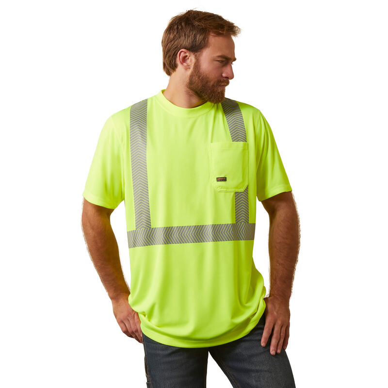 Ariat Rebar Hi-Vis ANSI T-Shirt Yellow DOE Logo 10039196