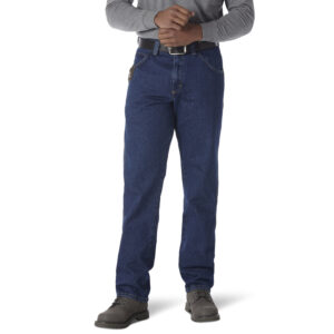 Wrangler Riggs Workwear Five Pocket Jean DOE Logo Antique Indigo 3W050AI