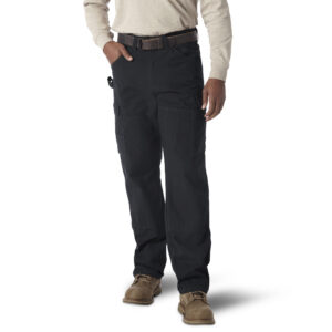 Wrangler Riggs Workwear Ripstop Ranger Cargo Pant DOE Logo Black 3W060BL