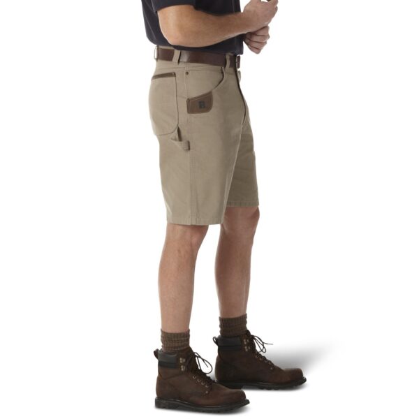 Wrangler Riggs Workwear Carpenter Short DOE Logo Dark Khaki 3W320DK - Image 2
