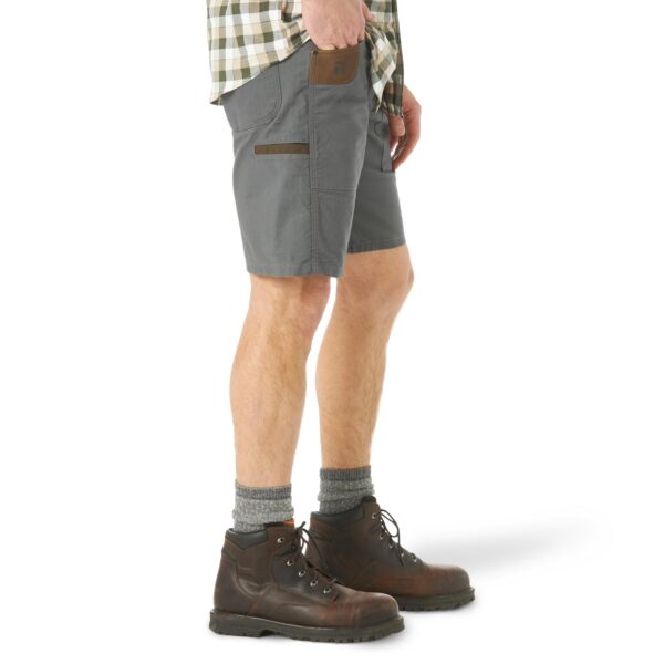 Wrangler Riggs Workwear Regular Fit Work Short DOE Logo Grey 3W341GY - Image 3