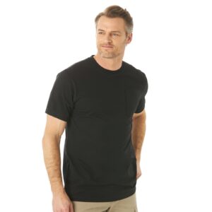 Wrangler Riggs Workwear Short Sleeve 1 Pocket Performance T-Shirt DOE Logo Black 3W701BK