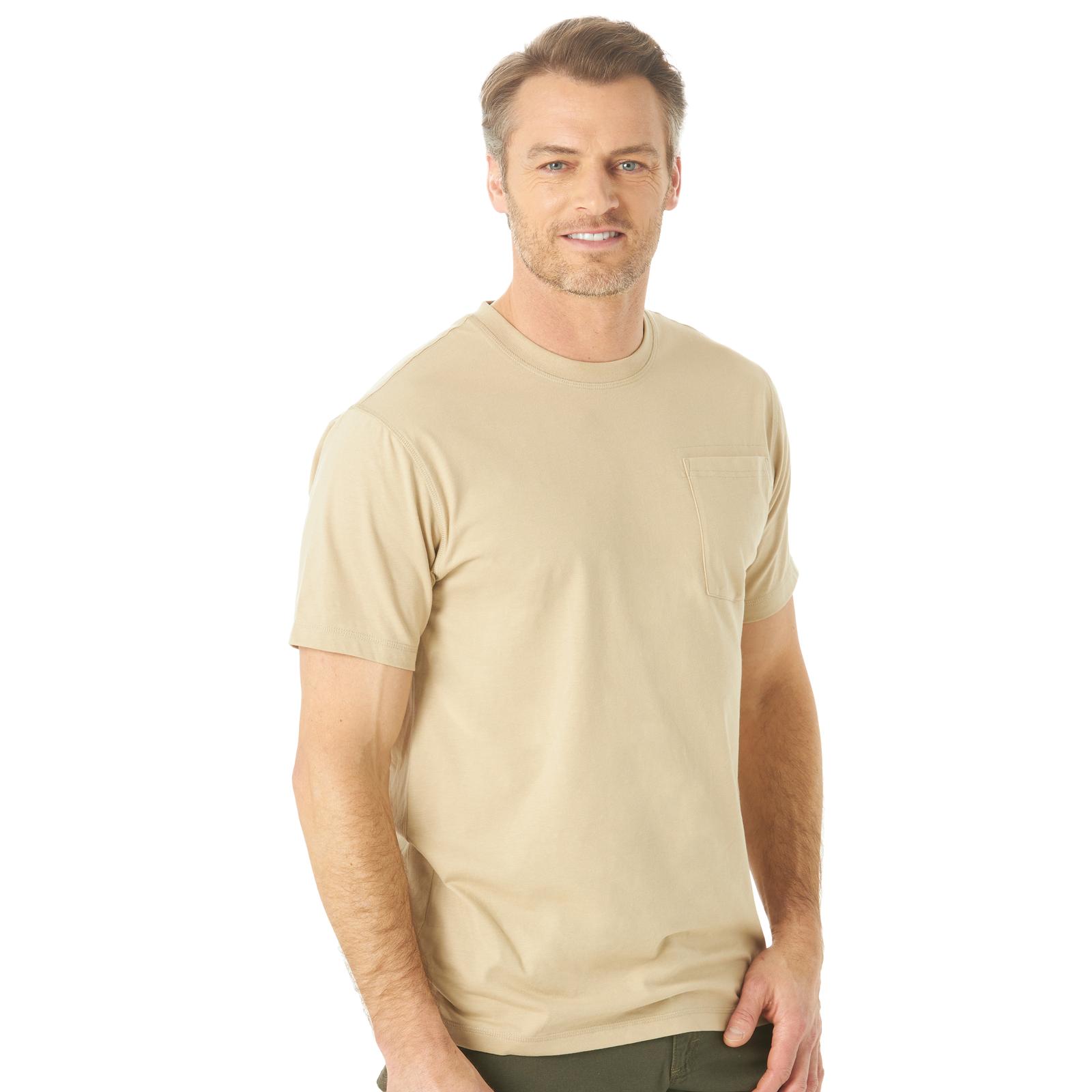 Wrangler Riggs Workwear Short Sleeve 1 Pocket Performance T-Shirt DOE Logo Khaki 3W701KH
