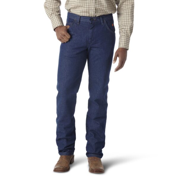 Wrangler FR Flame Resistant Regular Fit Lightweight Denim Jean Prewash DOE Logo FR47MLW