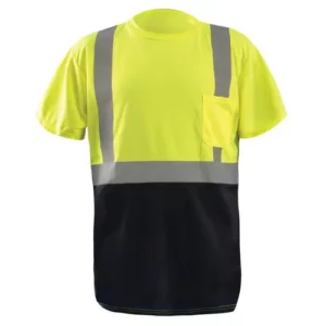 Occunomix Classic Black Bottom T-Shirt Yellow/Lime DOE Logo LUX-SSETPBK