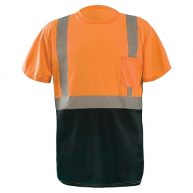 Occunomix Classic Black Bottom T-Shirt Orange DOE Logo LUX-SSETPBK-OR