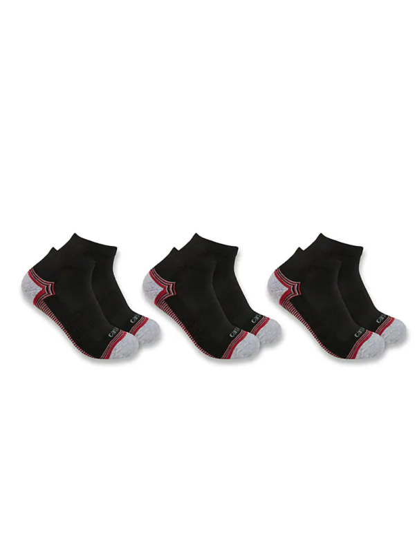 Carhartt Women's Force Midweight Low-Cut Sock 3 Pack Black SL6403W-B