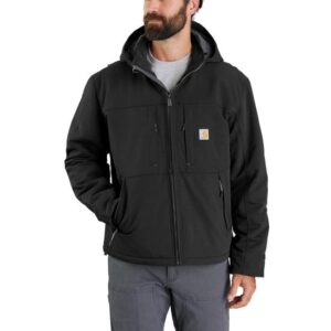 Carhartt Super Dux Relaxed Fit Insulated Jacket - 3 Warmest Rating Black with DOE Logo 106006-DOE