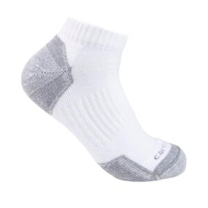 Carhartt Midweight Cotton Blend Low Cut Sock White 3-Pack SL6003M-W