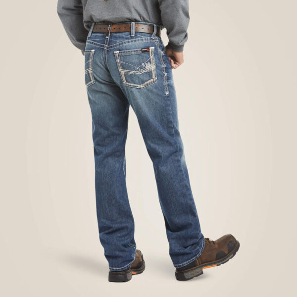 Ariat FR M4 Relaxed Ridgeline Boot Cut Jean DOE Logo 10018365-DOE - Image 2
