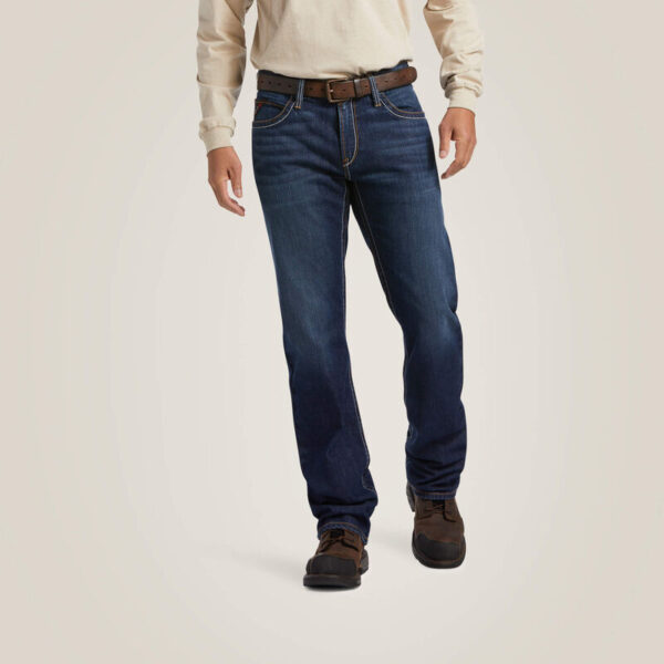 Ariat FR M4 Relaxed DuraStretch Stillwell Boot Cut Jean DOE Logo 10039283-DOE