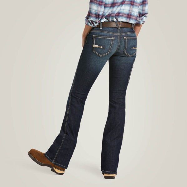 Ariat Women's Rebar DuraStretch Riveter Boot Cut Jean with DOE Logo 10032462-DOE - Image 2