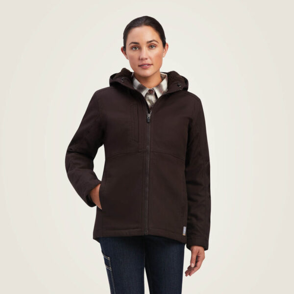 Ariat Women's Rebar DuraCanvas Insulated Jacket Mole with DOE Logo 10041601-DOE