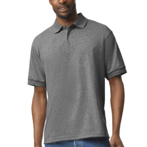Gildan DryBlend 6-Ounce Jersey Knit Sport Shirt in Sport Grey with DOE Logo 8800SG-PTX
