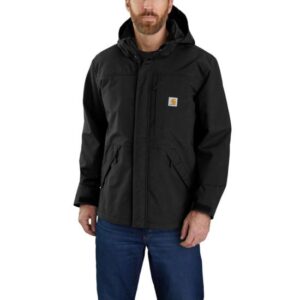 Carhartt Storm Defender Loose Fit Heavyweight Jacket Black with DOE Logo 104670-DOE