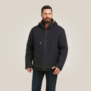 Ariat Rebar Storm Fighter 2.0 Waterproof Jacket Black with DOE Logo 10037605-PTX