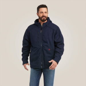 Ariat FR DuraLight Stretch Canvas Jacket Navy with DOE Logo 10037640-PTX