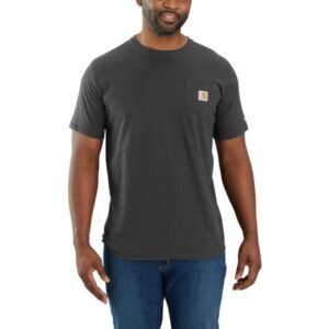 Carhartt Force Relaxed Fit Midweight Short Sleeve Pocket T-Shirt DOE Logo Carbon Heather 106652-026 (Replaces 104616)